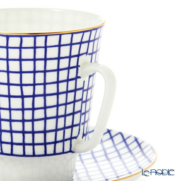 ロシア食器 インペリアル・ポーセリン ムード ティーカップ＆ソーサー ツウィード（メイ） 165ml