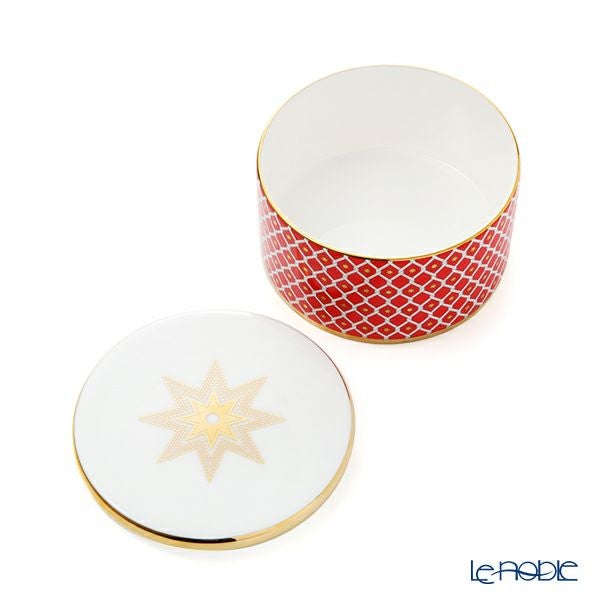 ロシア食器 インペリアル・ポーセリン スカーレット ジュエリーボックス