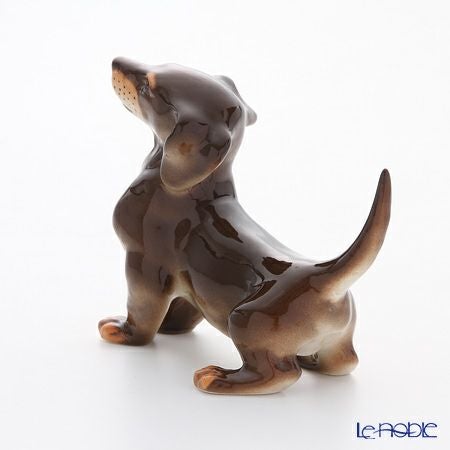 ロシア食器 インペリアル・ポーセリン フィギュリン ダックスフンド 11.4cm