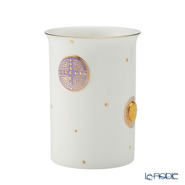 イエシア ジオメトリーゴールド マグカップ イエロー／バイオレット 270ml