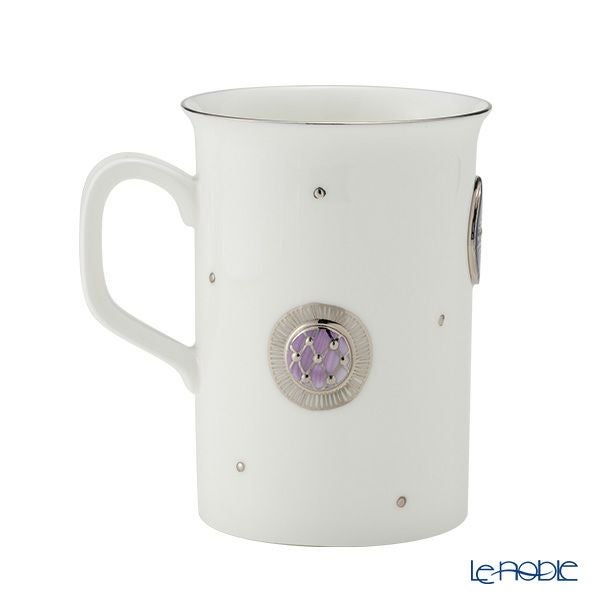 イエシア ジオメトリープラチナ マグカップ バイオレット／ブルー 270ml