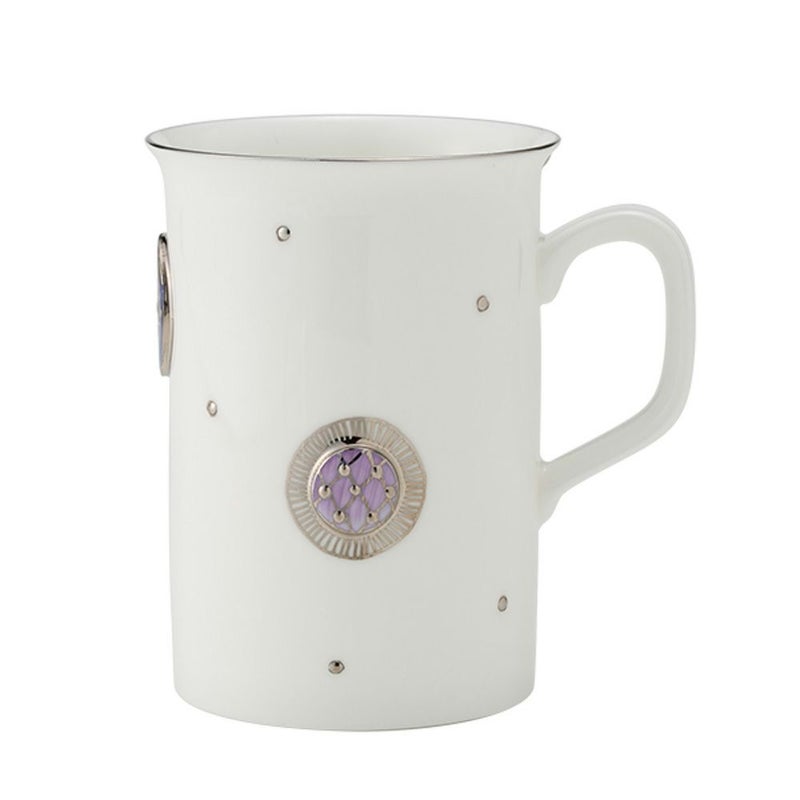 イエシア ジオメトリープラチナ マグカップ バイオレット／ブルー 270ml