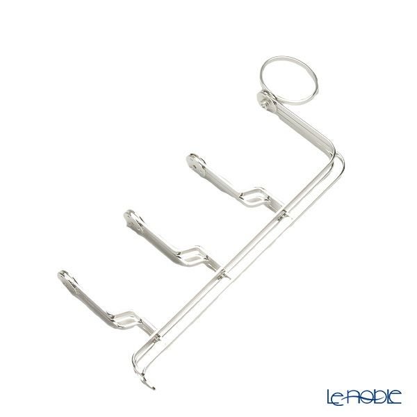 早川シルバー 折りたたみティースタンド シンプル 3段 プレート 23cm用 C19-30【洋白】