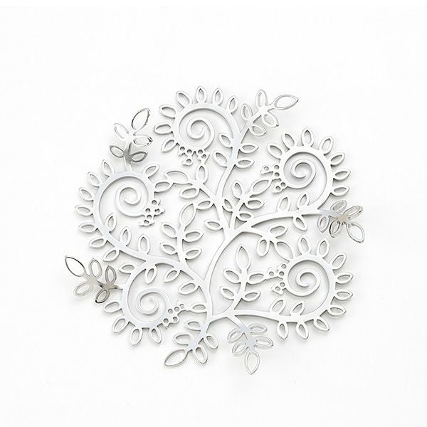 ディ・エクリュデザイン コースター つる草 T0115 12cm ステンレス製