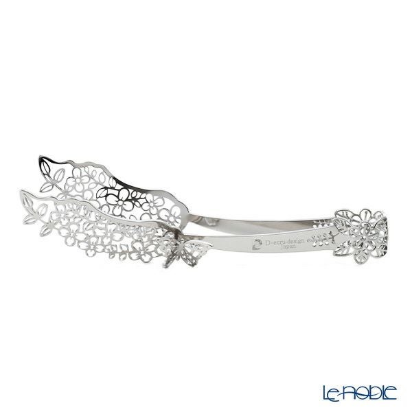 ディ・エクリュデザイン トング LP プチフラワー／プチパピヨン付 20cm T0416 ステンレス製