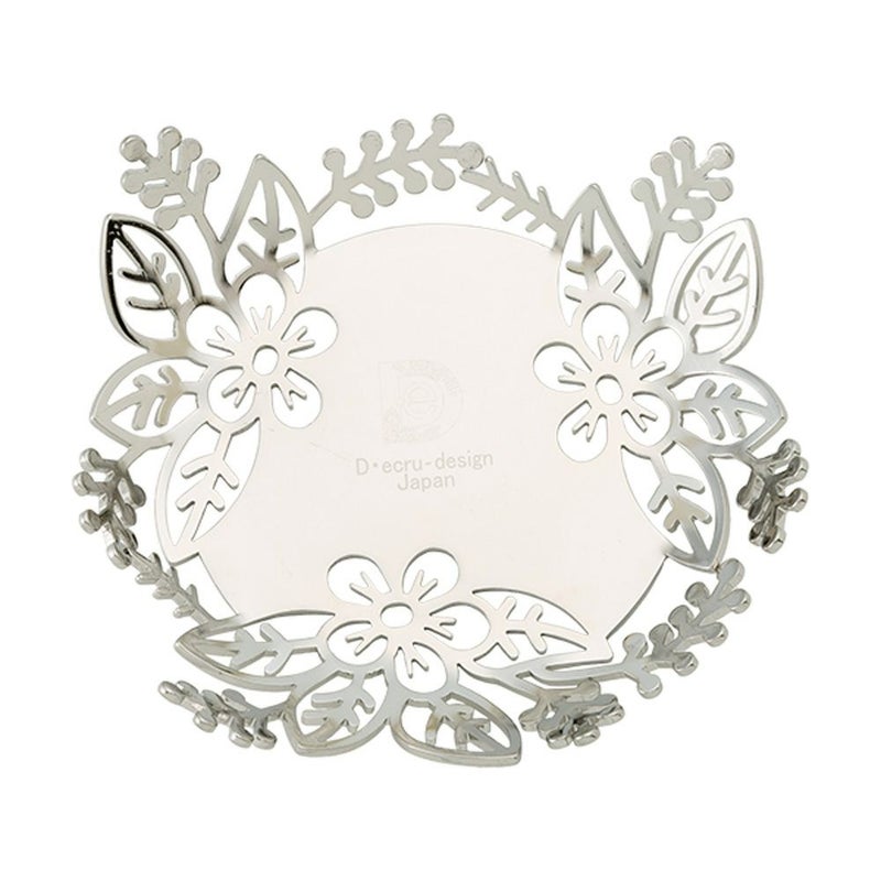ディ・エクリュデザイン 茶托 花 12cm T0303 ステンレス製