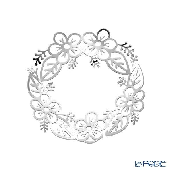 ディ・エクリュデザイン オーナメント／ナプキンリング リース 6cm ステンレス製