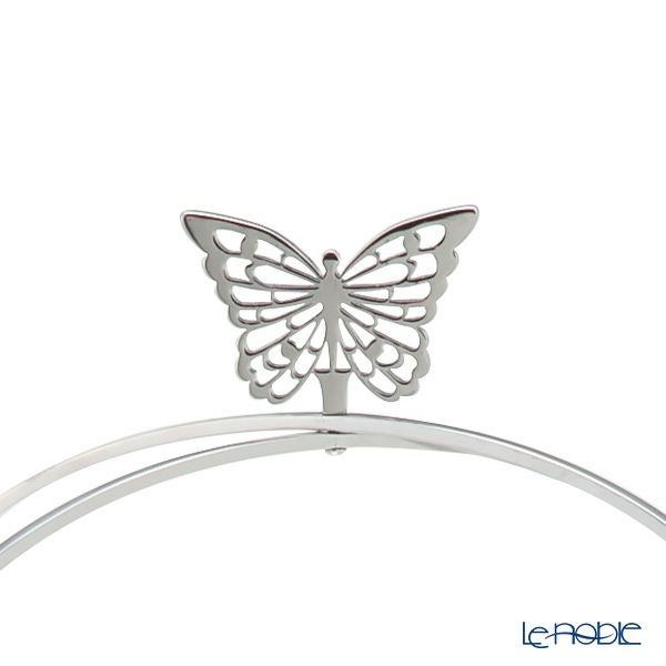 ディ・エクリュデザイン クロススタンド 3段 M パピヨン T0501 直径27×高さ46cm ステンレス製 ローザ／つる草／花 【折りたたみ式】