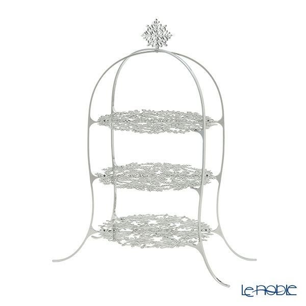 ディ・エクリュデザイン クロススタンド 3段 M ローザ T0501 直径27×高さ46cm ステンレス製 ローザ／つる草／花 【折りたたみ式】