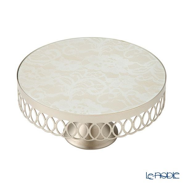 メッツァルーナ ケーキスタンド ホワイト／ゴールド S 20cm