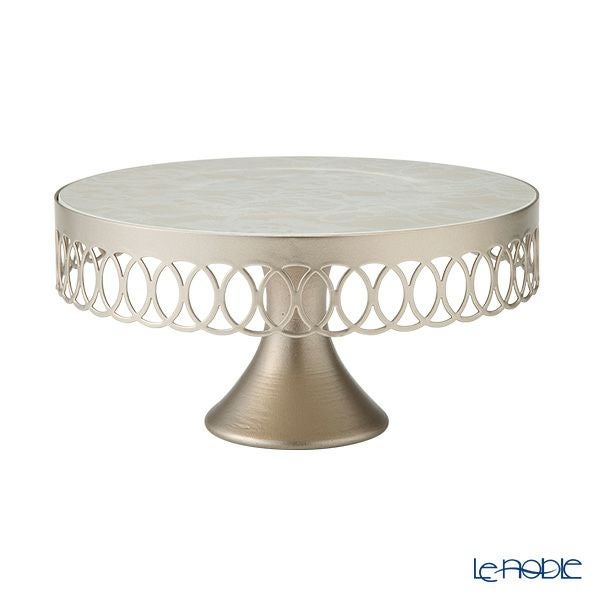 メッツァルーナ ケーキスタンド ホワイト／ゴールド S 20cm