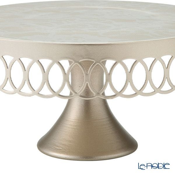 メッツァルーナ ケーキスタンド ホワイト／ゴールド S 20cm