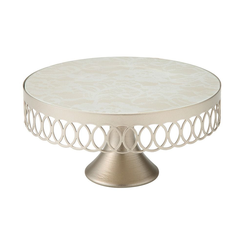 メッツァルーナ ケーキスタンド ホワイト／ゴールド S 20cm