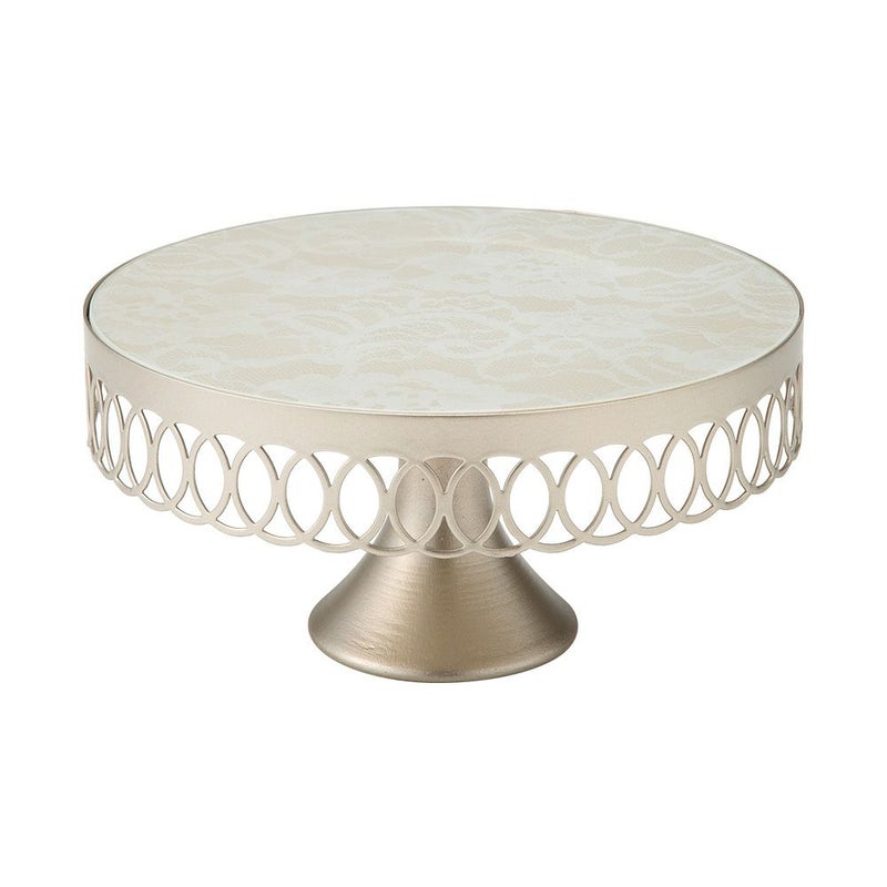 メッツァルーナ ケーキスタンド ホワイト／ゴールド S 20cm