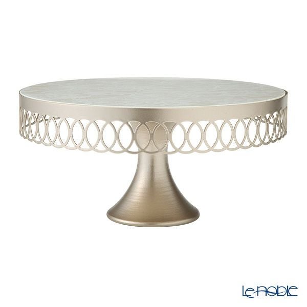 メッツァルーナ ケーキスタンド ホワイト／ゴールド M 25cm