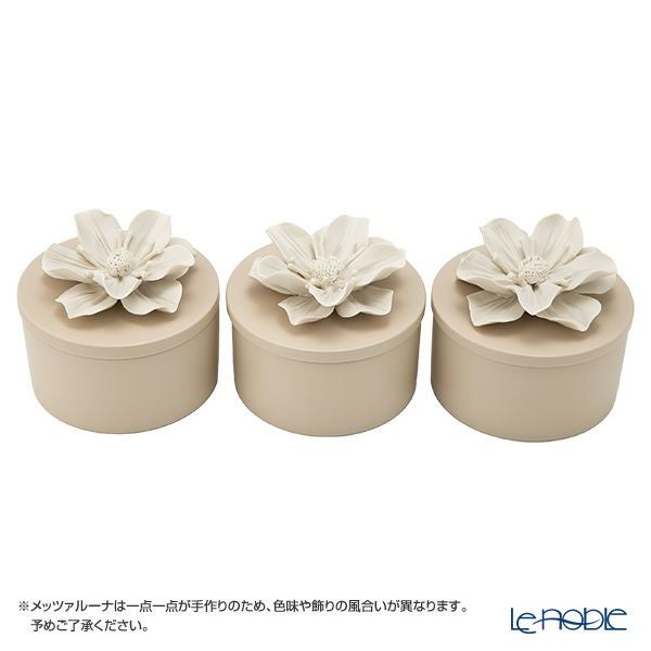 メッツァルーナ 小物入れ ハイビスカス ベージュ L 12cm