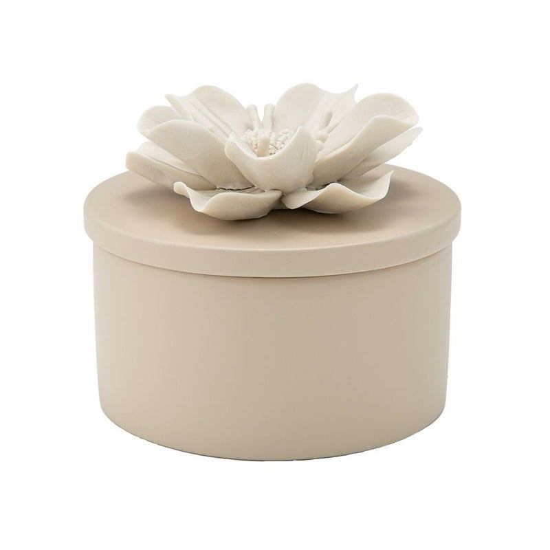 メッツァルーナ 小物入れ ハイビスカス ベージュ L 12cm