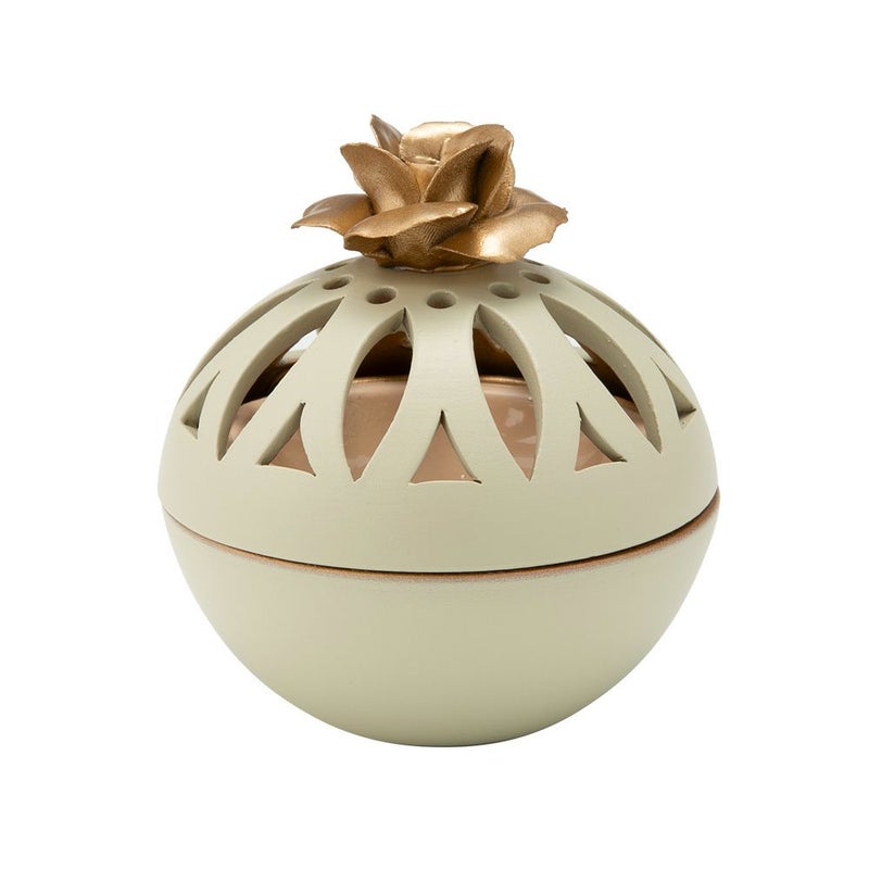 メッツァルーナ 小物入れ ゴールドローズ グリーン 10cm