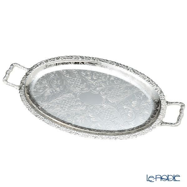 クイーン アン QUEEN ANNE（イギリス製銀メッキ） オーバルトレイ ハンドル付（ハンドルデザインA） 0／6161A