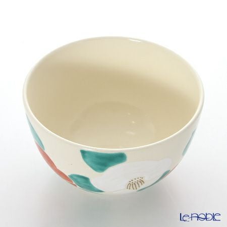 京焼・清水焼 抹茶碗 K0013 彩紅白椿