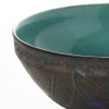 京焼・清水焼 平茶碗 M0027 黒金彩蒼釉