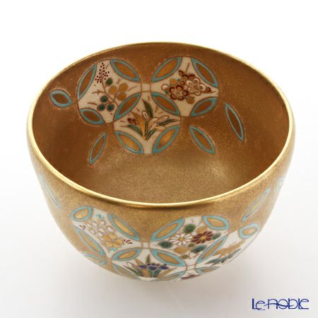 京焼・清水焼 抹茶碗 K0067 金砂子七宝草花