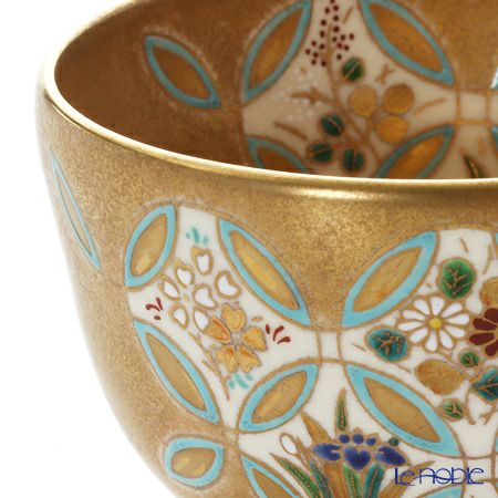 京焼・清水焼 抹茶碗 K0067 金砂子七宝草花