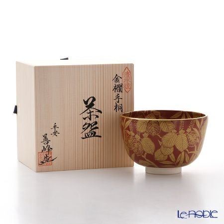 京焼・清水焼 抹茶碗 K0068 金襴手（きんらんで） 桐