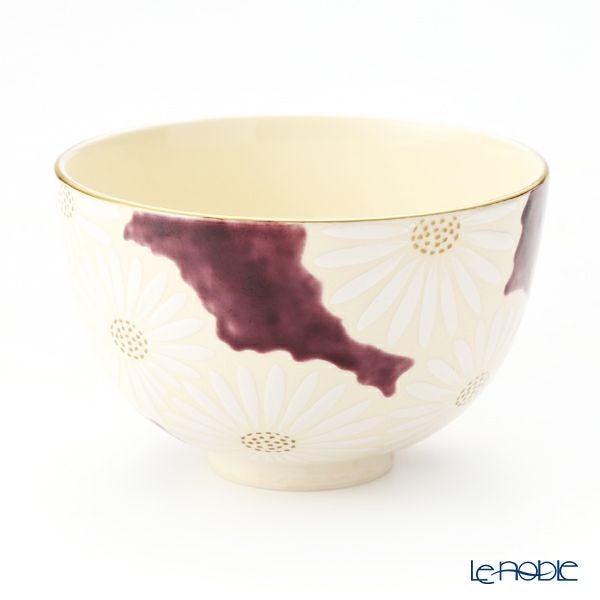 京焼・清水焼 抹茶碗 K0009 白菊紫地