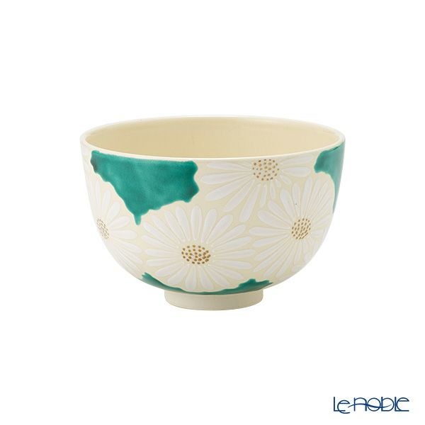 京焼・清水焼 抹茶碗 白菊緑地 K0010