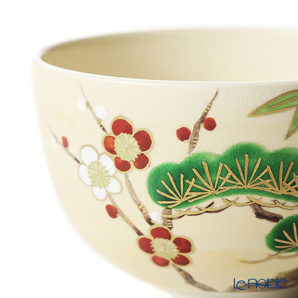 京焼・清水焼 抹茶碗 K00127 金彩松竹梅 480ml