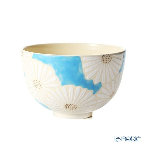 京焼・清水焼 抹茶碗 K0008 白菊青地