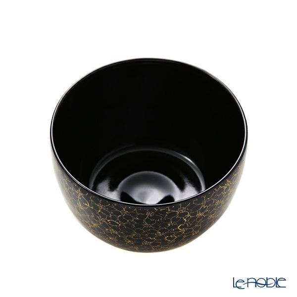 京焼・清水焼 抹茶碗（小茶碗） T00142 黒地金彩桜詰