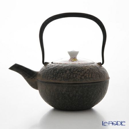 京焼・清水焼 鉄瓶急須・黒 K0108 彩雲錦詰 500ml