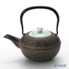京焼・清水焼 鉄瓶急須・黒 K0112 彩青絵 500ml