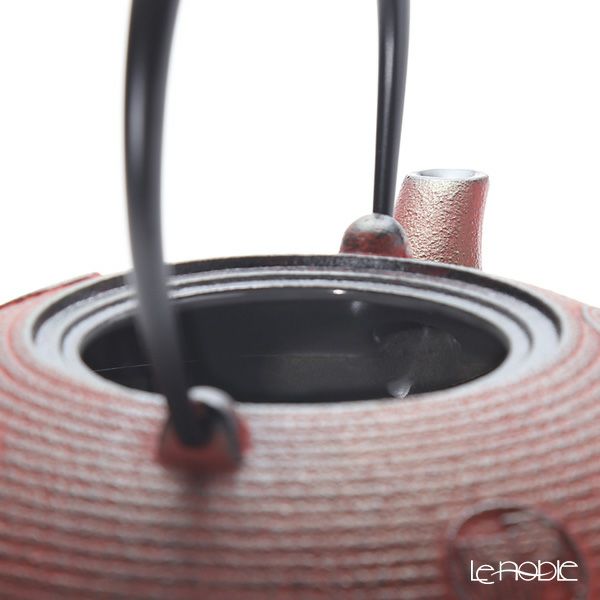 京焼・清水焼 鉄瓶急須 T0184 赤貞雲 渕花小紋 900ml