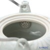 京焼・清水焼 ティーポット（石瓶） K0205 白菊刷毛目銀彩 600ml アルミハンドル