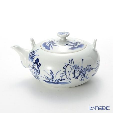 京焼・清水焼 ティーポット（石瓶） S0208 染付高山寺 600ml 藤ハンドル