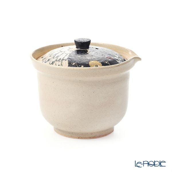 京焼・清水焼 ティーポット（宝瓶） M0299 金銀彩鶴花 250ml