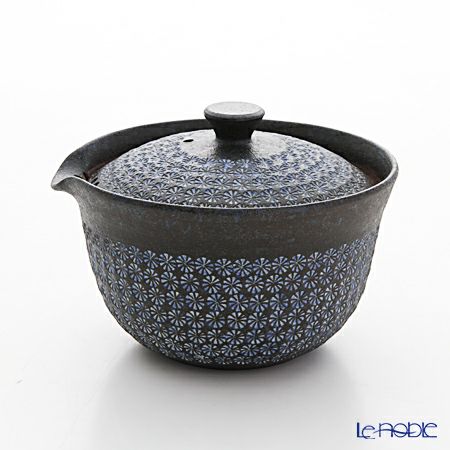 京焼　清水焼　六角 象嵌　草花文 水注　ティーポット　宝瓶 550ml 2545 京焼 清水焼 六角 象嵌 草花文 水注 ティーポット 宝瓶 550ml 2545