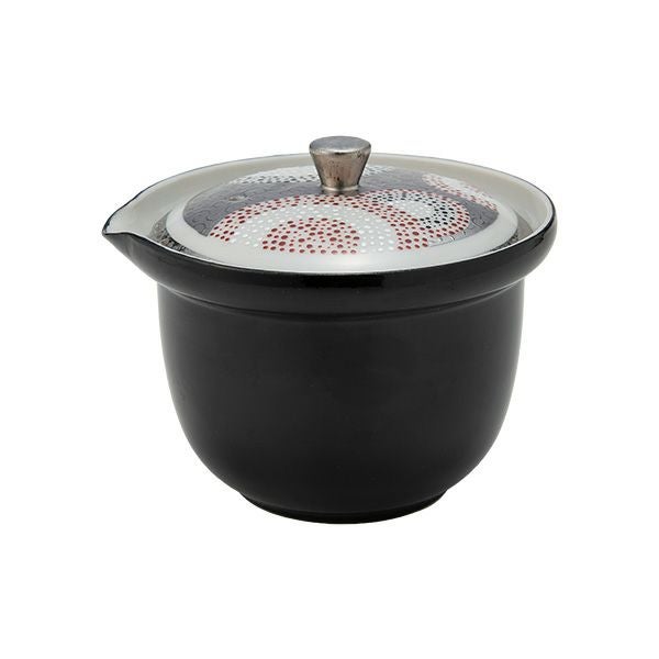 京焼・清水焼 ティーポット（宝瓶） 彩点詰銀彩唐草 230ml K02108