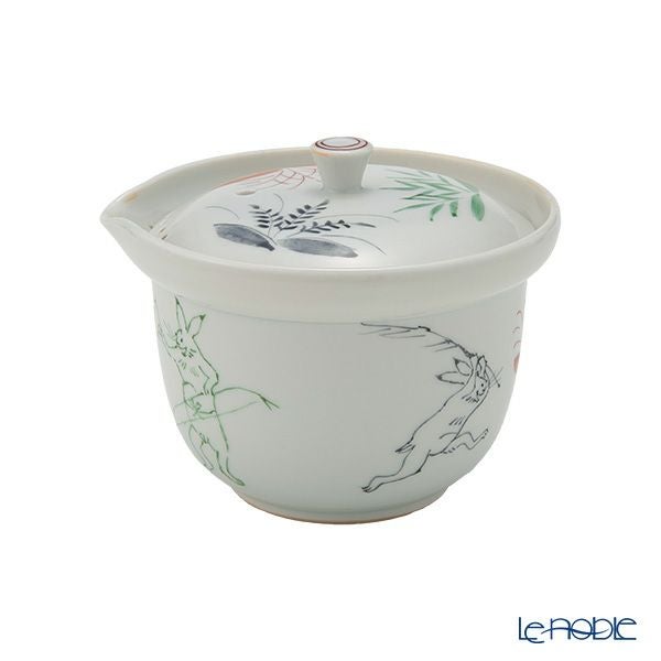 京焼・清水焼 ティーポット （宝瓶） 彩高山寺 鳥獣戯画 230ml S02112