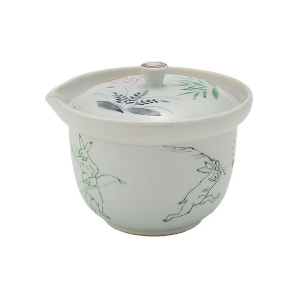 京焼・清水焼 ティーポット （宝瓶） 彩高山寺 鳥獣戯画 230ml S02112
