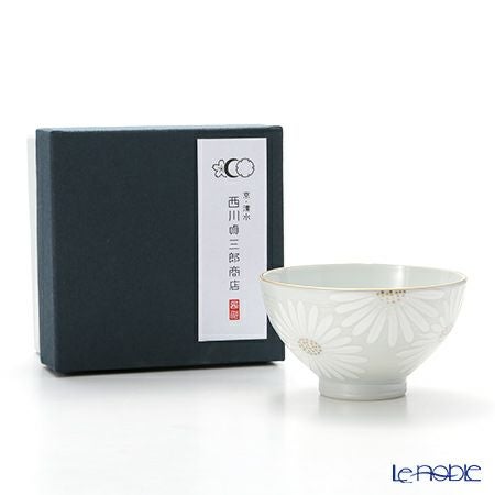 京焼・清水焼 汲出し碗 大 K0339 白菊刷毛目銀彩
