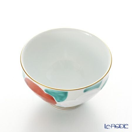 京焼・清水焼 汲出し碗 K0341 彩紅白椿