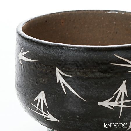 京焼・清水焼 汲出し碗 M0370 銀彩松葉