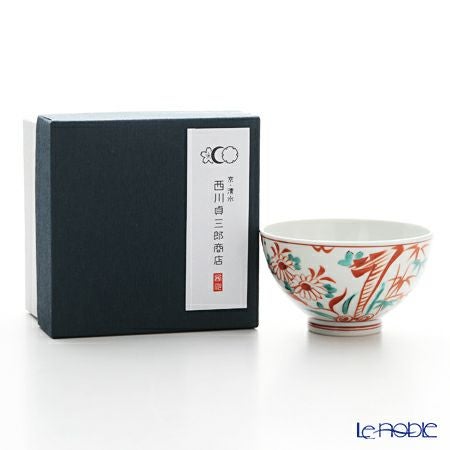 京焼・清水焼 汲出し碗 大 K0373 彩赤絵
