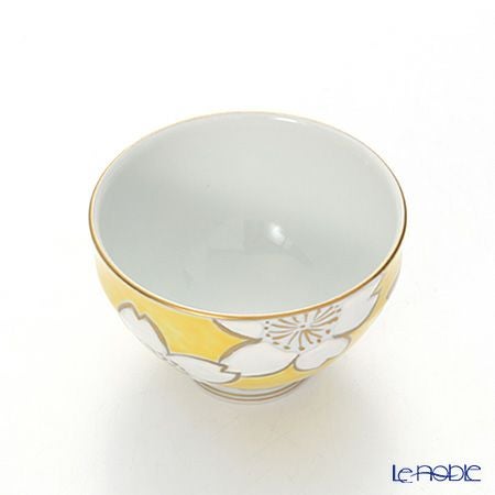 京焼・清水焼 汲出し碗 中 白桜黄地