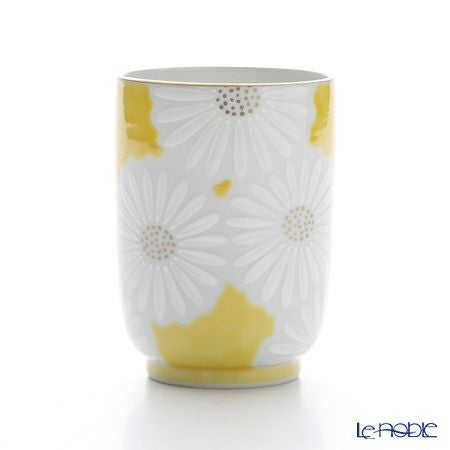 京焼・清水焼 湯呑 K0419 白菊黄地