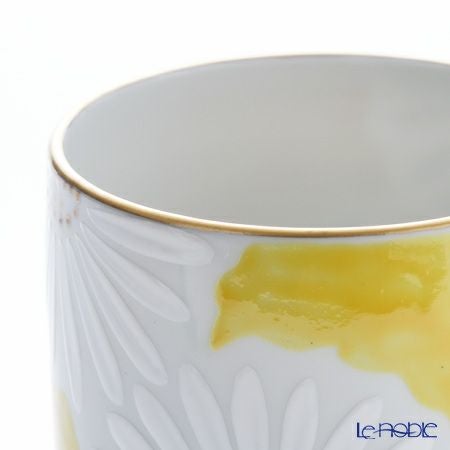 京焼・清水焼 湯呑 K0419 白菊黄地